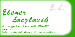 elemer laczlavik business card